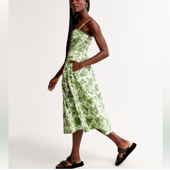 Abercrombie & Fitch Emerson Poplin Midi Dress - Picture 3 of 16